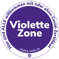 Violette Zone Schild