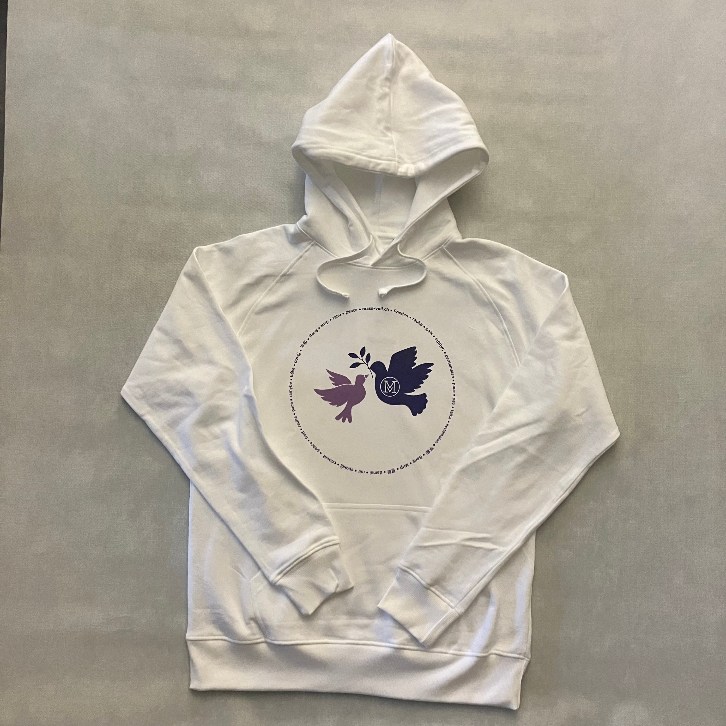 Friedenshoodie Unisex Weiss