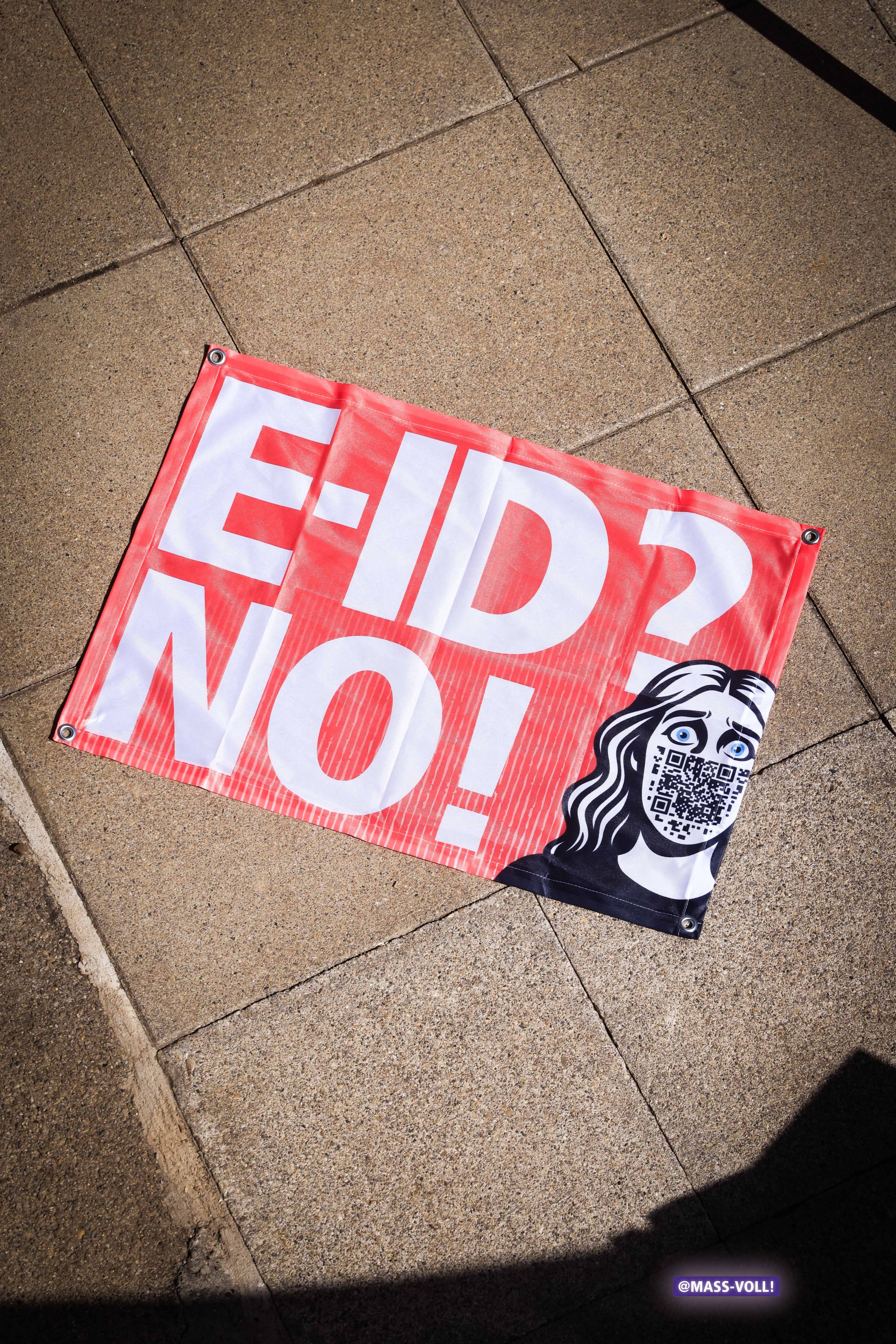 E-ID: NO! – Bandiera da balcone italiana