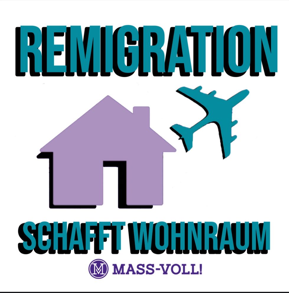 REMIGRATION SCHAFFT WOHNRAUM-Kleber